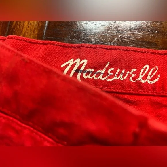 Madewell Red Shorts Size 26 - Picture 3 of 7